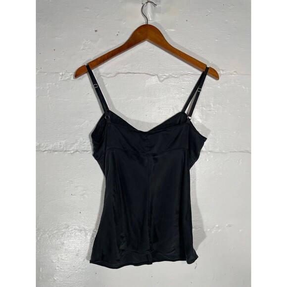 Vintage Y2K Express Silk Spaghetti Strap Tank Empire Waist Sequin Chic Size M - Picture 5 of 11